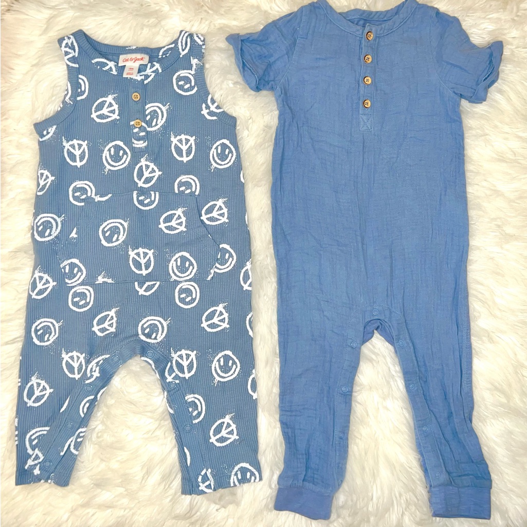 Cat & Jack Romper Bundle Euc
